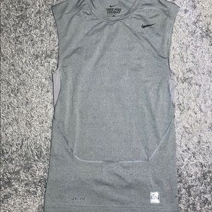 Nike Pro Combat Sleeveless Dri-Fit Large Grey